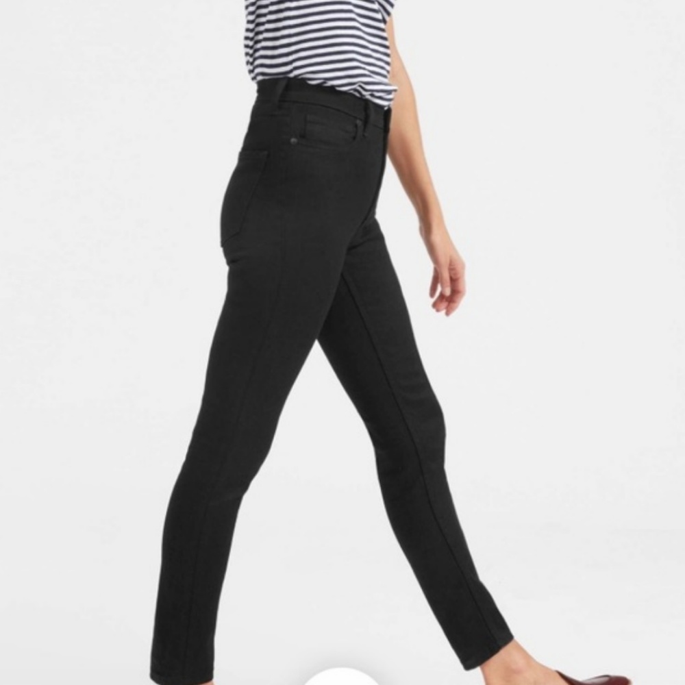 Everlane High Rise Black Skinny Jeans
